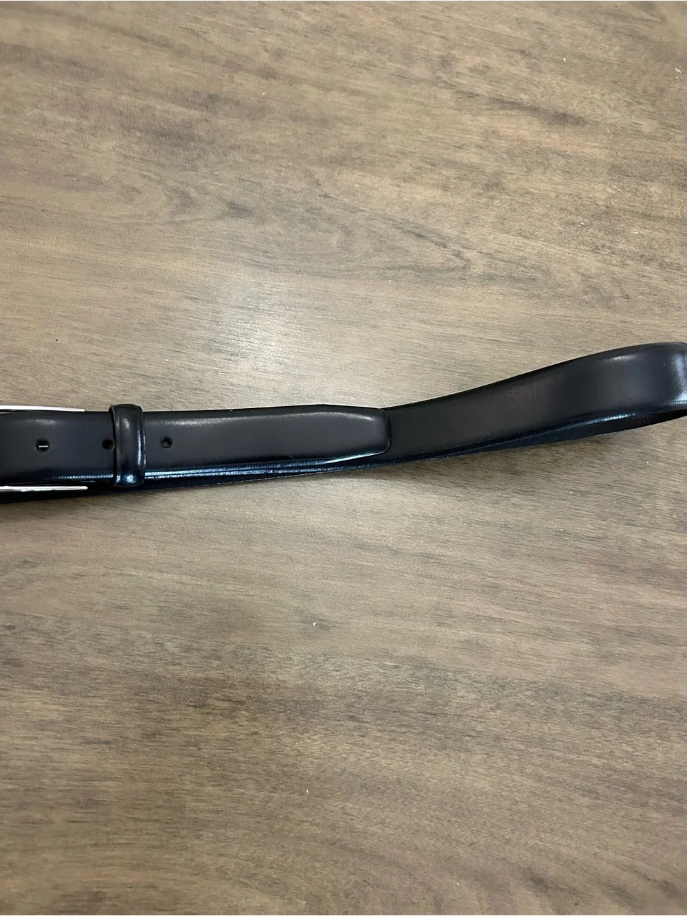 Classic Black Leather Men's Belt